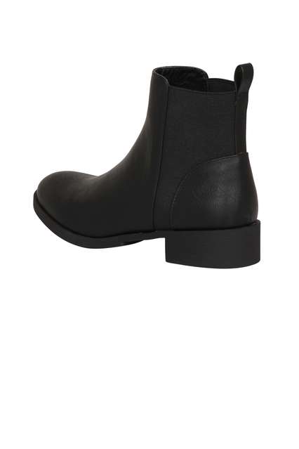 Leather look ankle boots
